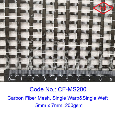 Unidirectional 200gsm 12K Carbon Fiber Fabric Mesh Sustainable Concrete For Structure